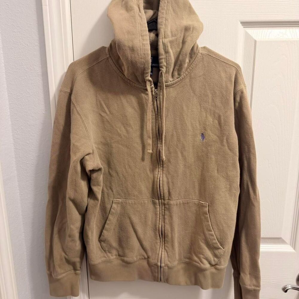 Ralph-lauren Men's Tan and Brown Hoodie